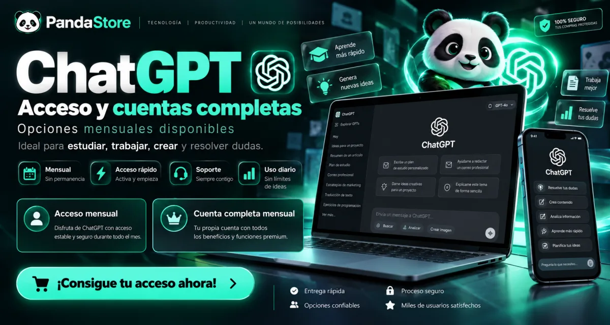 ¡ChatGPT mensual al mejor alcance! ⚡